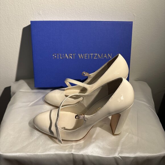 Brand New Stuart Weitzman Nude Mary Janes – Size 7B - Picture 3 of 4